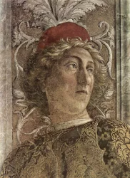 Freskenzyklus in der Camera degli Sposi im Palazzo Ducale in Mantua, Szene